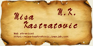 Miša Kastratović vizit kartica